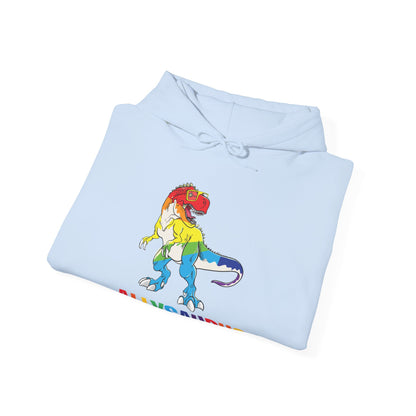 Allysaurus Dinosaur In Rainbow Flag For Ally LGBT Pride Gift Hoodie