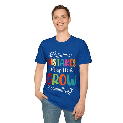 Mistakes Help Us Grow Teacher Student Funny Back To School T-Shirt