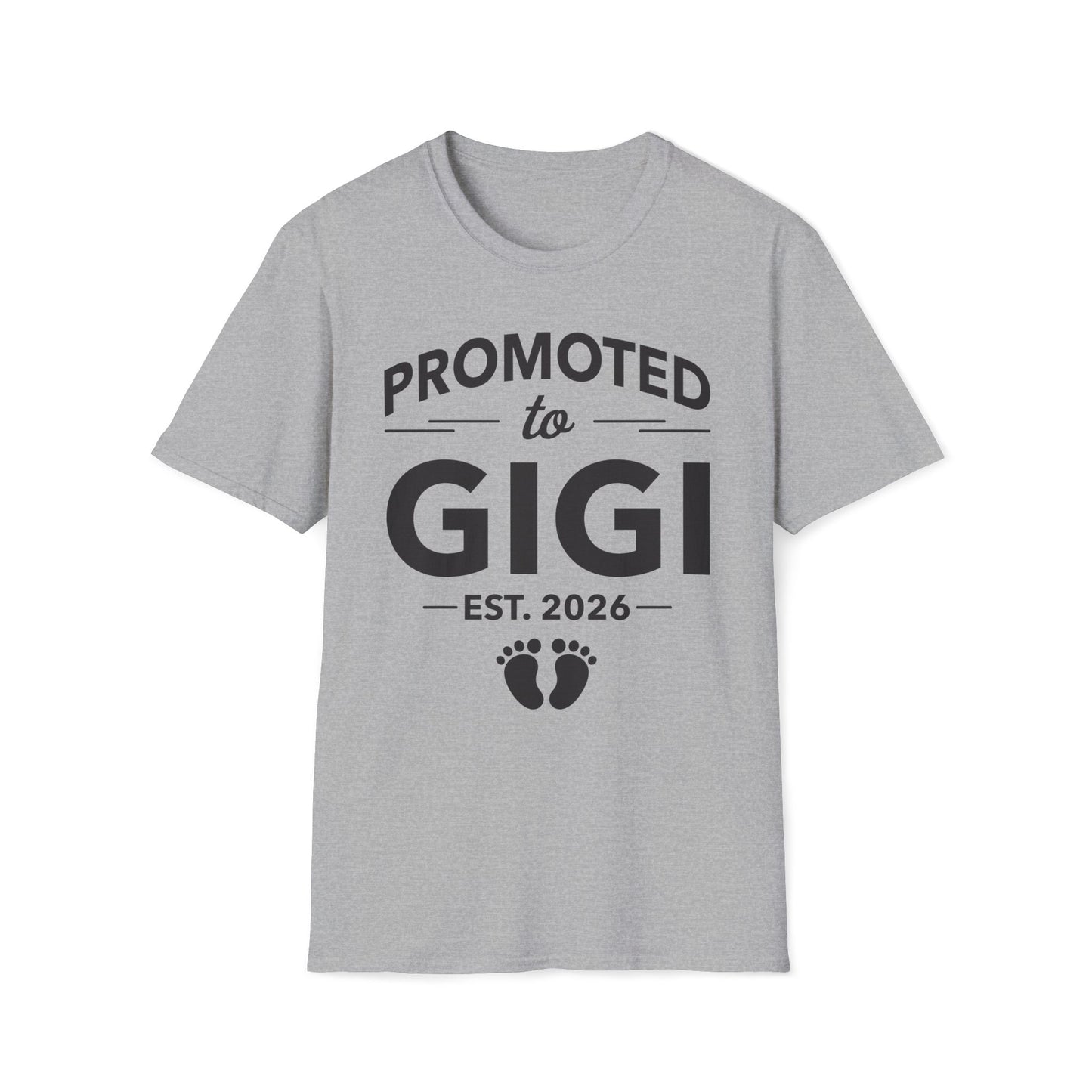 Funny Promoted To Gigi Est 2026 First Time Mothers Day T-Shirt For Women