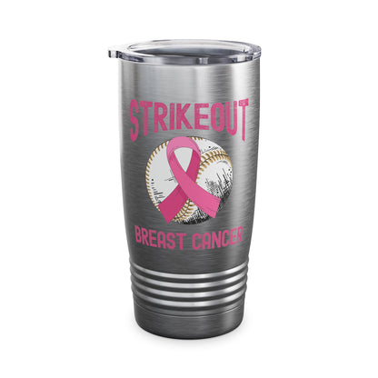 Strike Out Breast Cancer Baseball Fight Awareness Tumbler Men Women