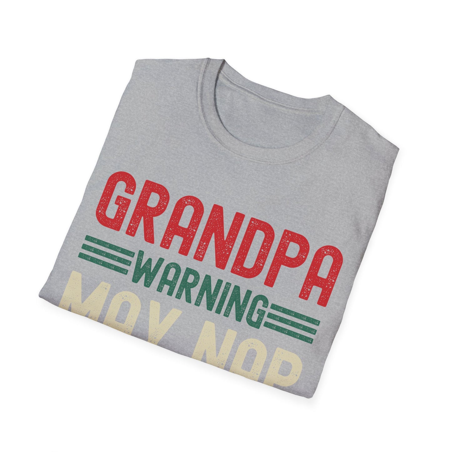 Funny Men Grandpa Warning May Nap Suddenly at Any Time Vintage Father Day