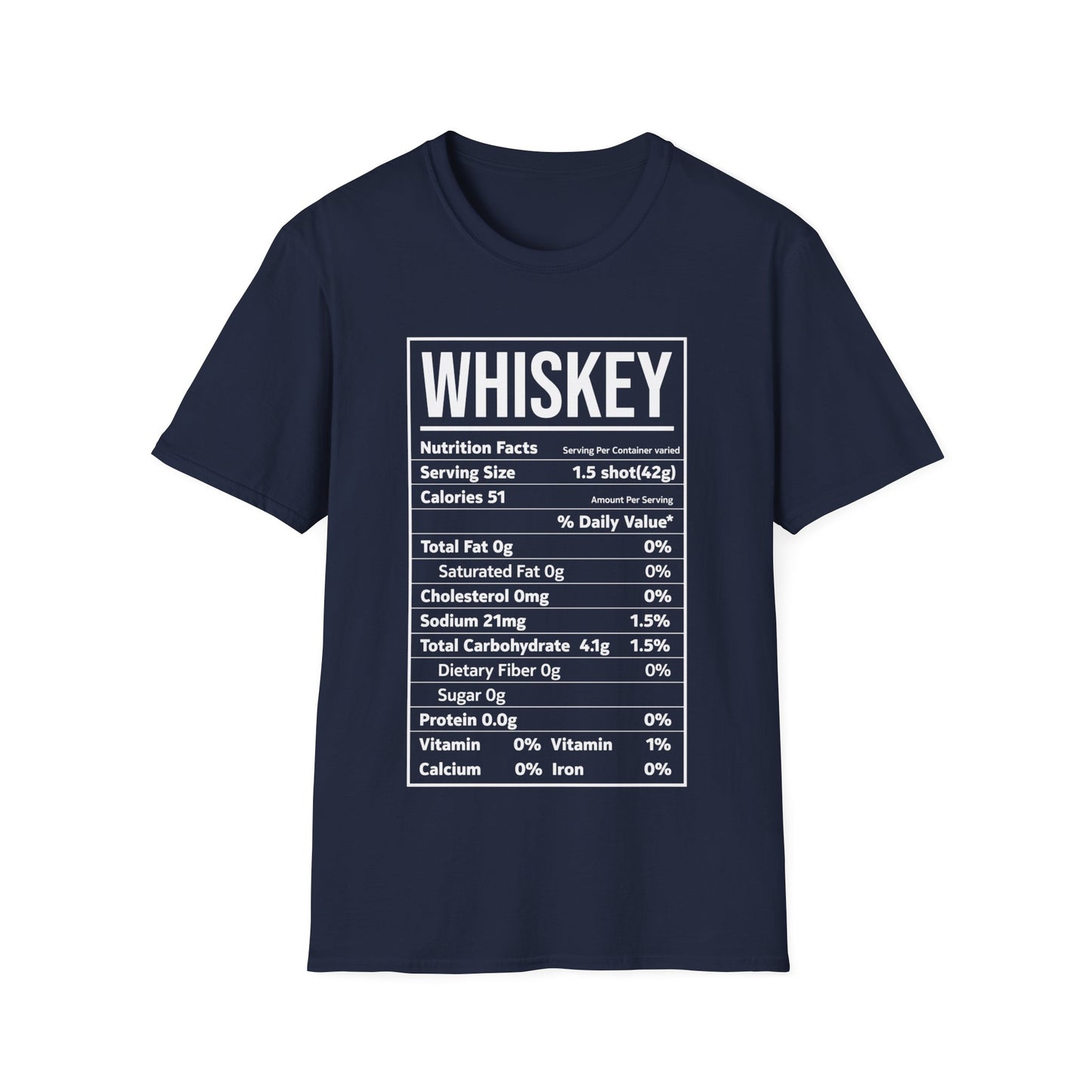 Whiskey Nutrition Facts Funny Family Matching Thanksgiving Christmas Drinking T-Shirt For Men Women