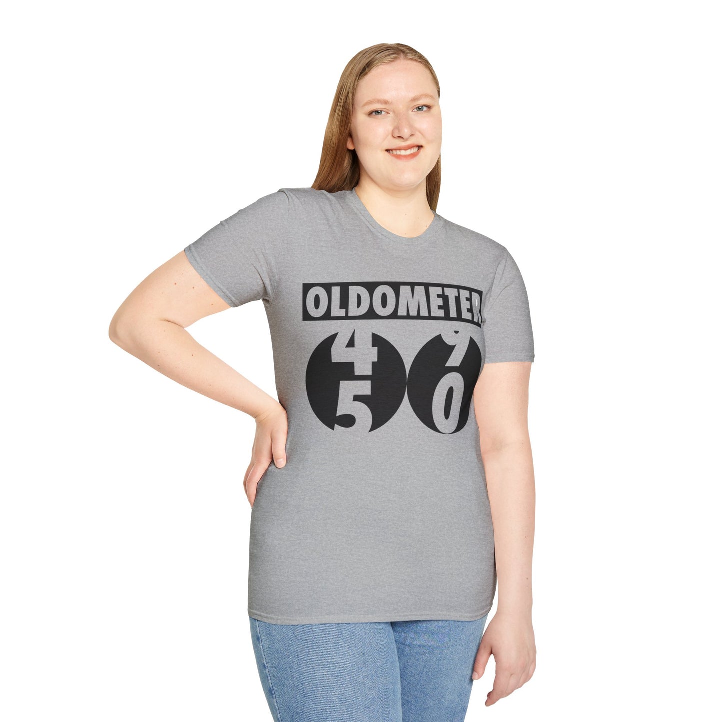 Funny Oldometer Odometer 50th Birthday Gift 50 yrs Old Joke T-Shirt For Men Women T-Shirt