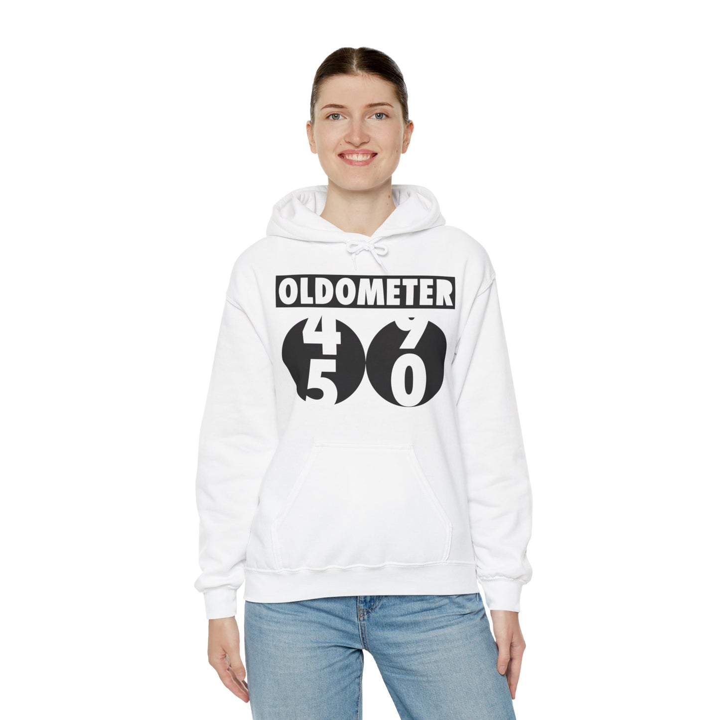 Funny Oldometer Odometer 50th Birthday Gift 50 yrs Old Joke Hoodie For Men Women Hoodie