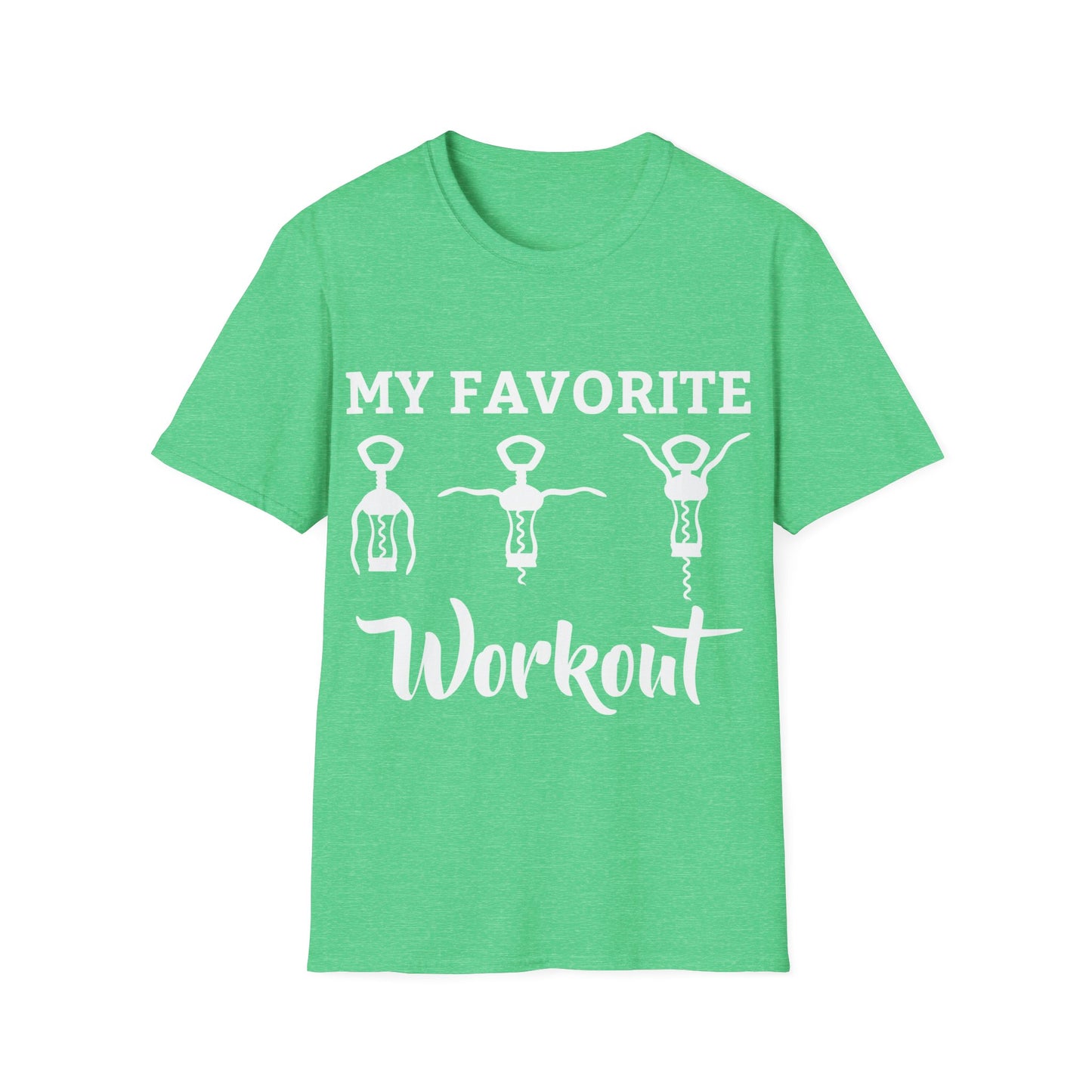 Funny My Favorite Workout Wine Lover Shirt Womens Exercise Tshirt