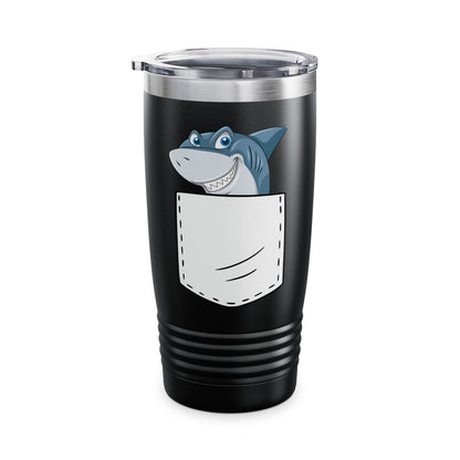 Cute Shark Pocket Animal Pets Funny Shark Gift Tumbler For Mens Womens Kids Tumbler