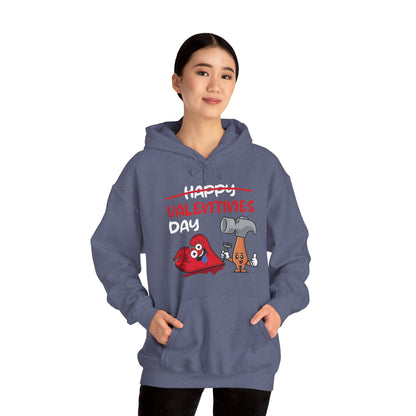 Funny Anti Valentines Day Gift Carpentor Cupid Heart Hammer Nails Hoodie For Men Women Hoodie