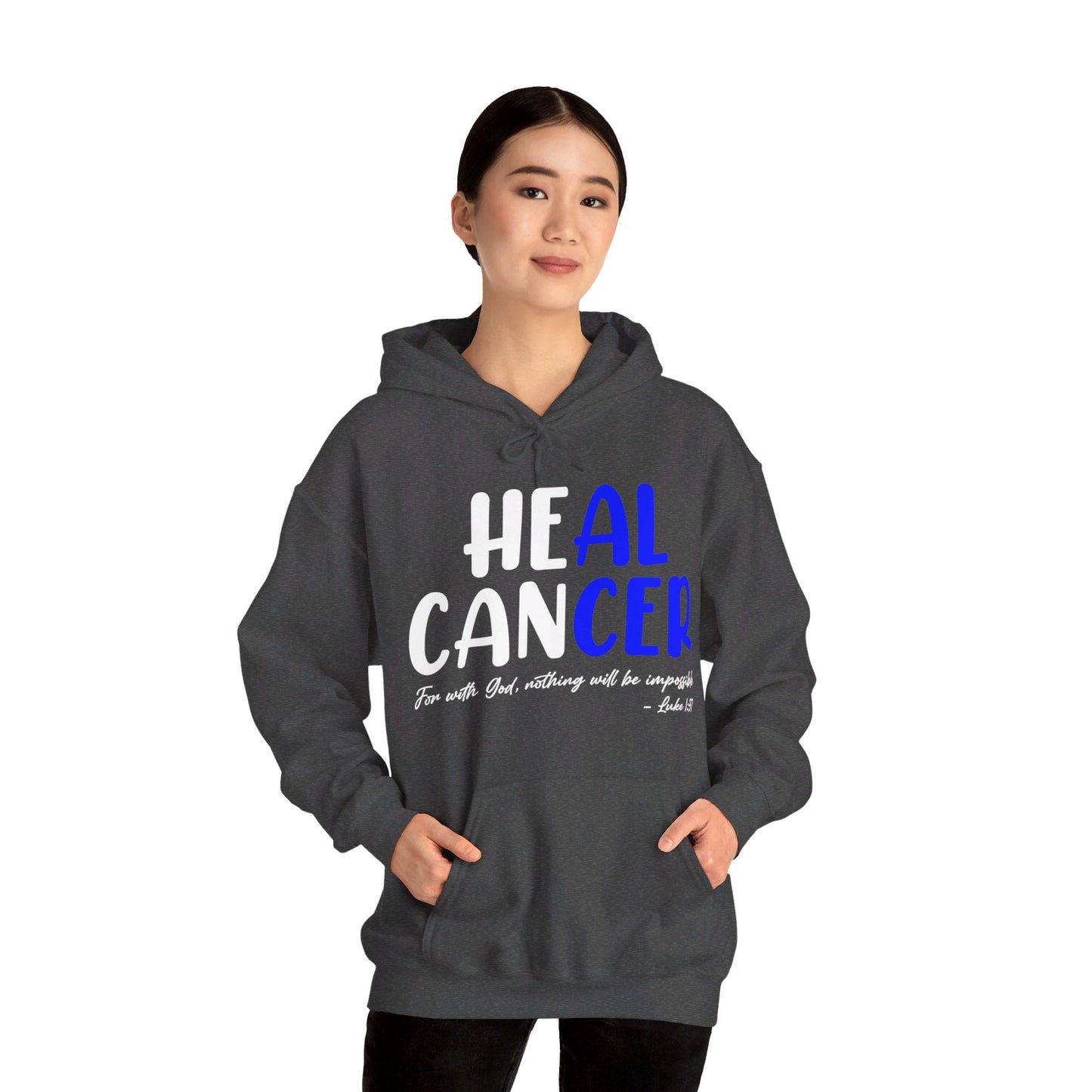 Colon Cancer Faith Bible Verse CRC Awareness Support Heal Family Hoodie For Men Women