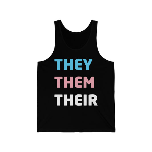 They Them Their LGBTQ Pride Pronouns for Nonbinary Enby NB Tank Top