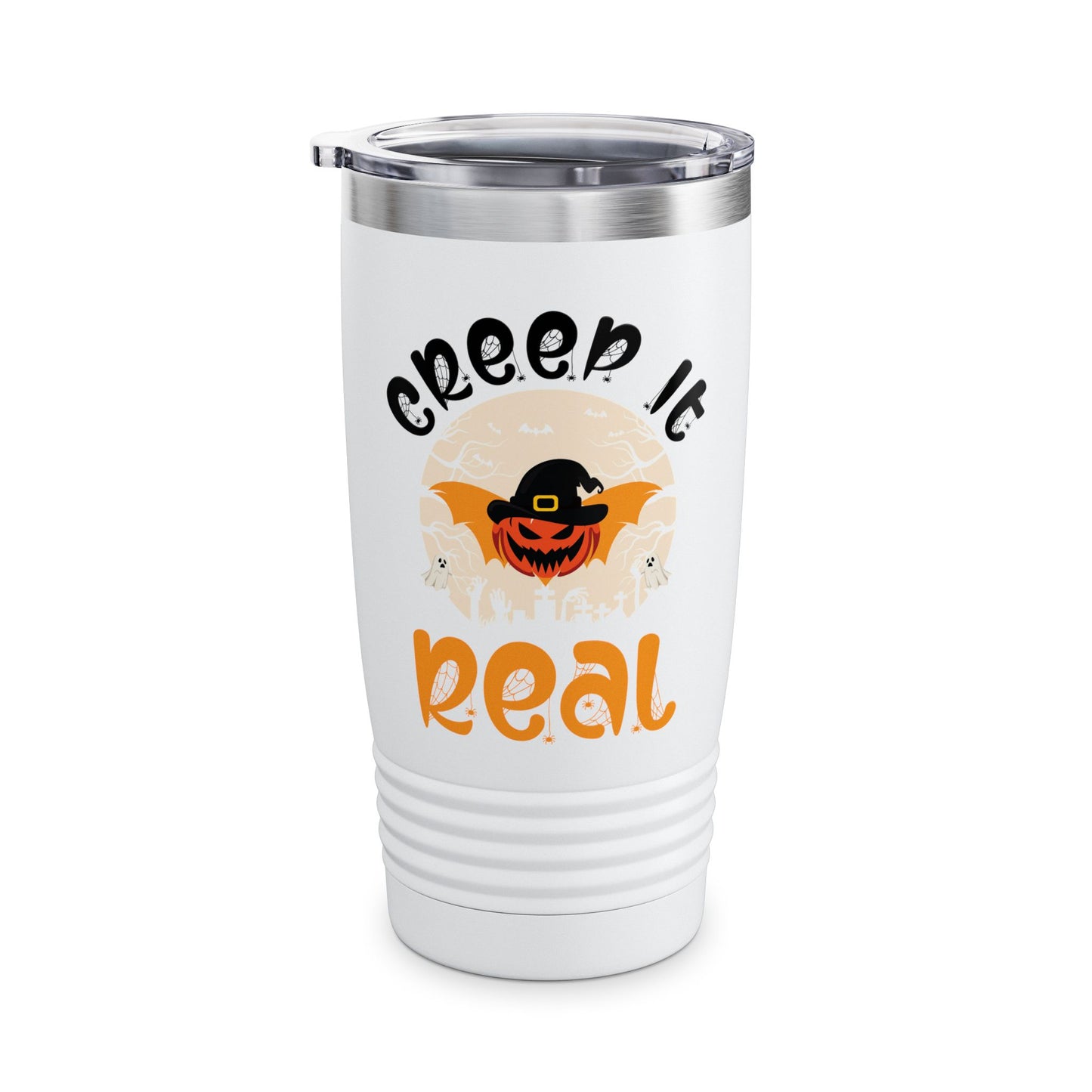 Funny Halloween Creep it Real Vintage Ghost Halloween Tumbler Men Women