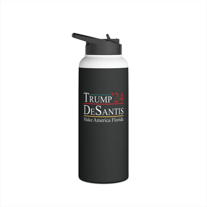 Trump DeSantis 2024 Make America Florida, Election Water Bottles Man Women