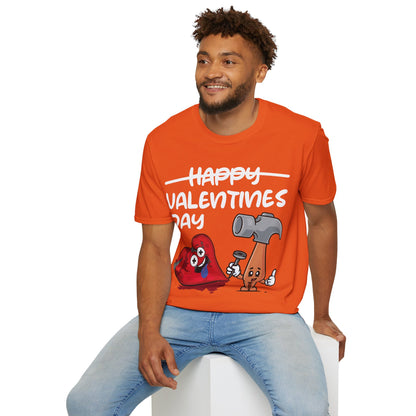 Funny Anti Valentines Day Gift Carpentor Cupid Heart Hammer Nails T-Shirt For Men Women T-Shirt