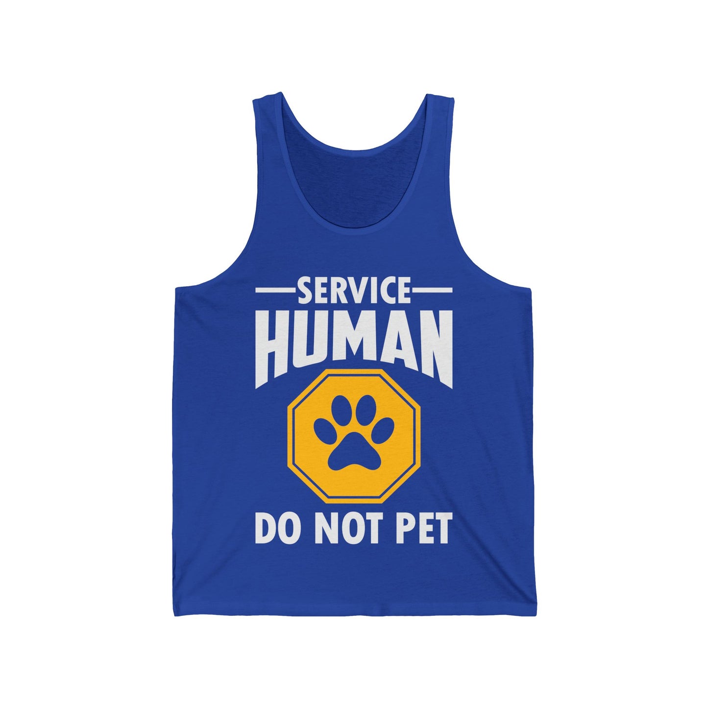 Funny Service Human Do Not Pet Dog Lover Tank Top Men Women