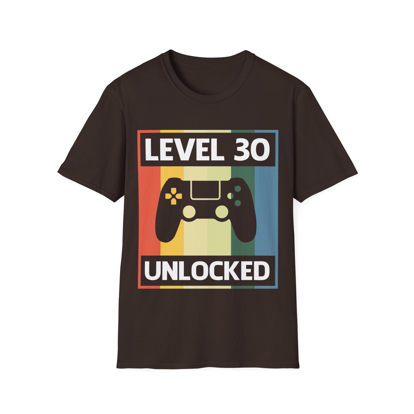 Funny Level 30 Unlocked Video Gamer Gaming 30th Birthday T-Shirt for Men Women