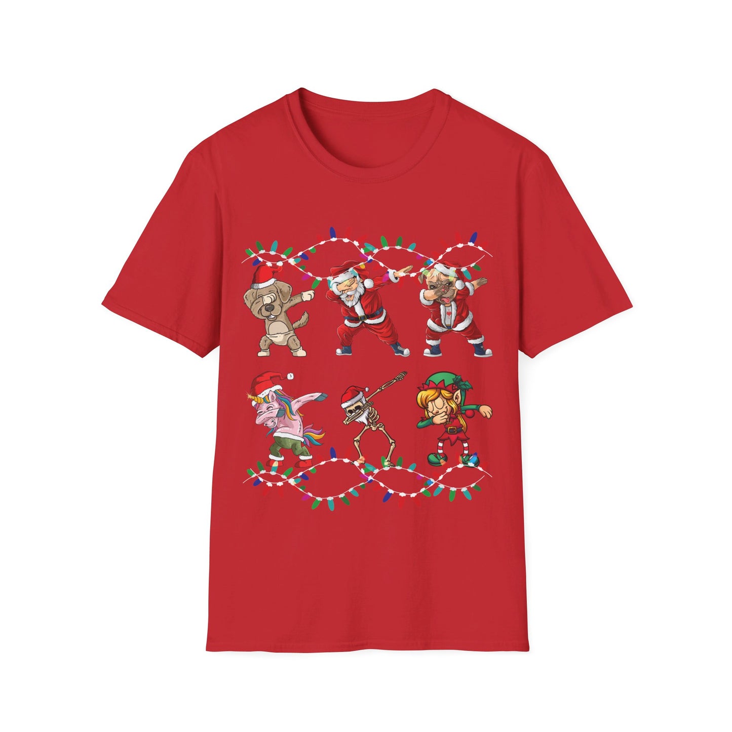 Christmas Dabbing Santa Elf Unicorn and Friends Boys Kids Dab Xmas T-Shirt Men Women