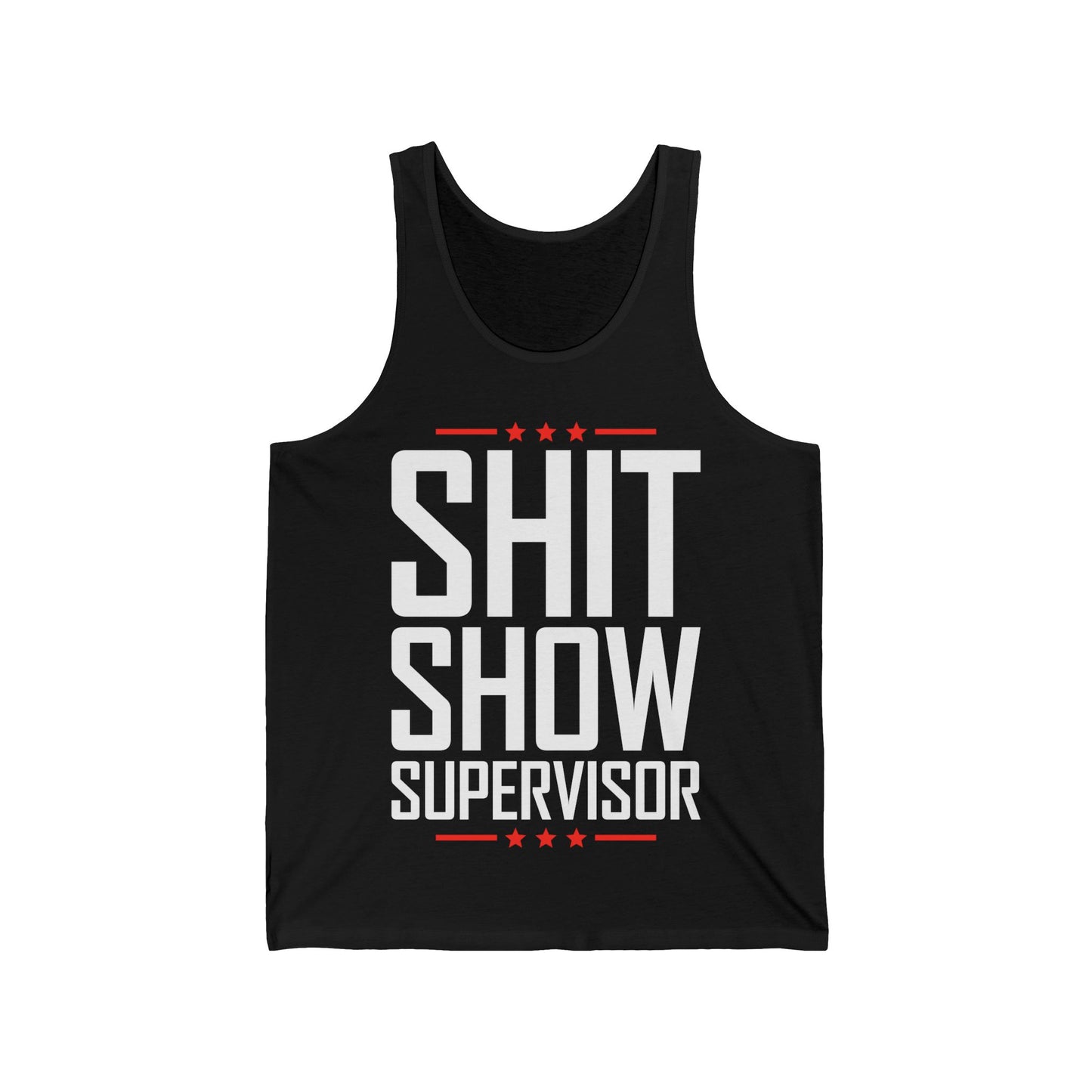 Shit Show Supervisor Retro Funny Sarcastic Adult Humor Tank Top for Men Women
