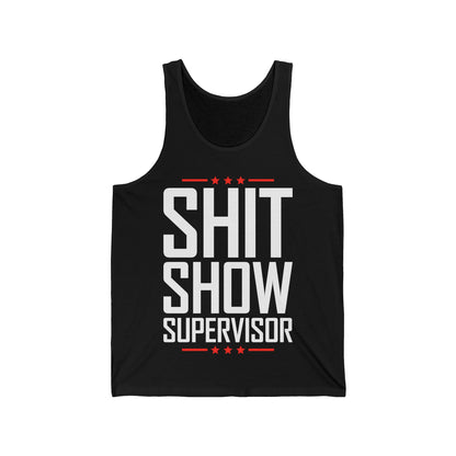 Shit Show Supervisor Retro Funny Sarcastic Adult Humor Tank Top for Men Women