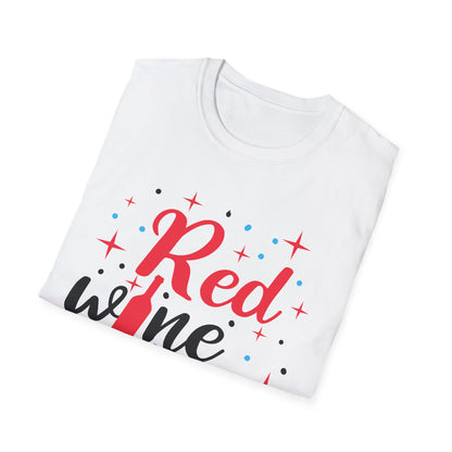 Funny Red White and Blue Wine T-Shirt 4th of July Drinking T-Shirt For Women