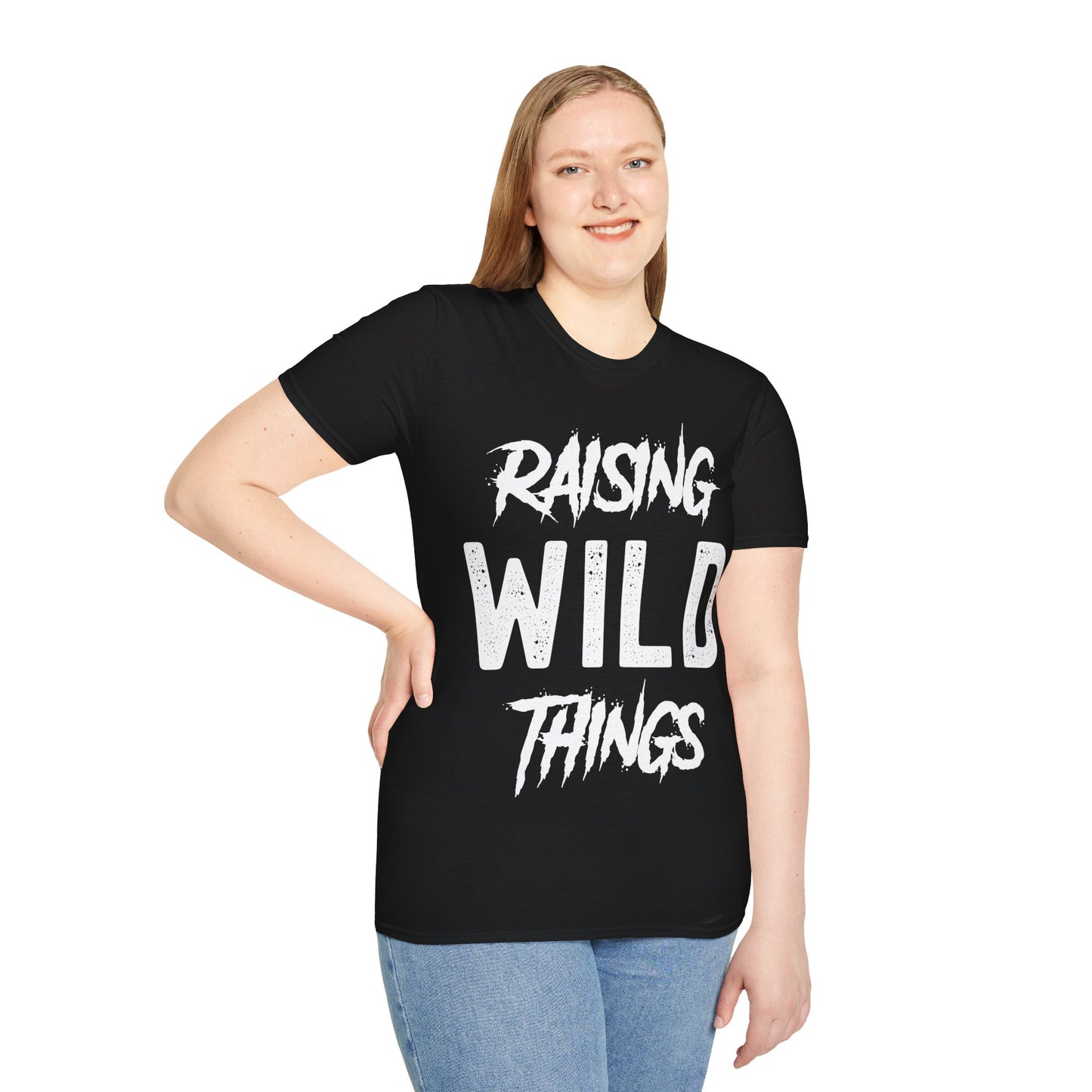 Womens Raising Wild Things Mom Cute Mothers Day Birthday T-Shirt