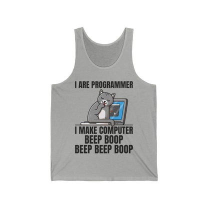 Funny I Are Programmer I Make Computer Beep Boop Cute Cat Tank Top For Men Women Tank Top