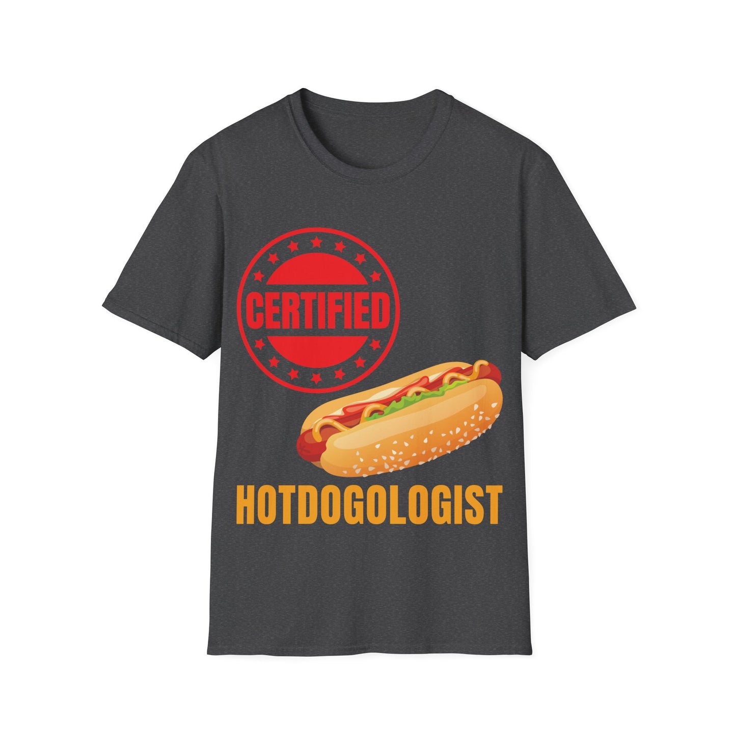 Certified Hotdogologist Hotdog Cool Sausage Hot Dog Lover T-Shirt For Men Women T-Shirt