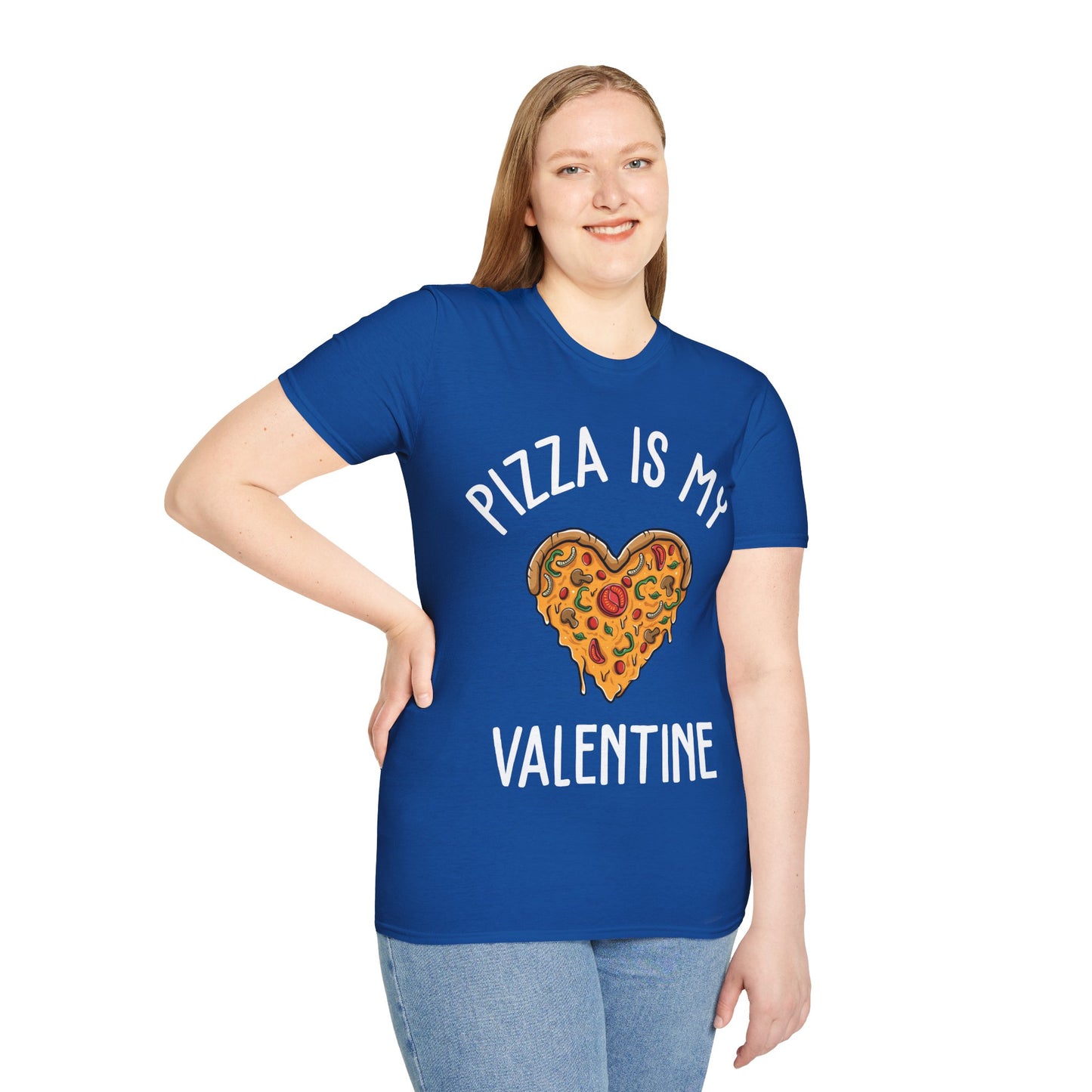 Funny Pizza Is My Valentine Love Heart Valentines Day Girl Boy Foodie Food T-Shirt