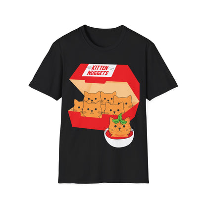 Funny Kitten Nuggets Food Pun Cat Lover Gift Chicken Nuggets T-Shirt For Men Women T-Shirt