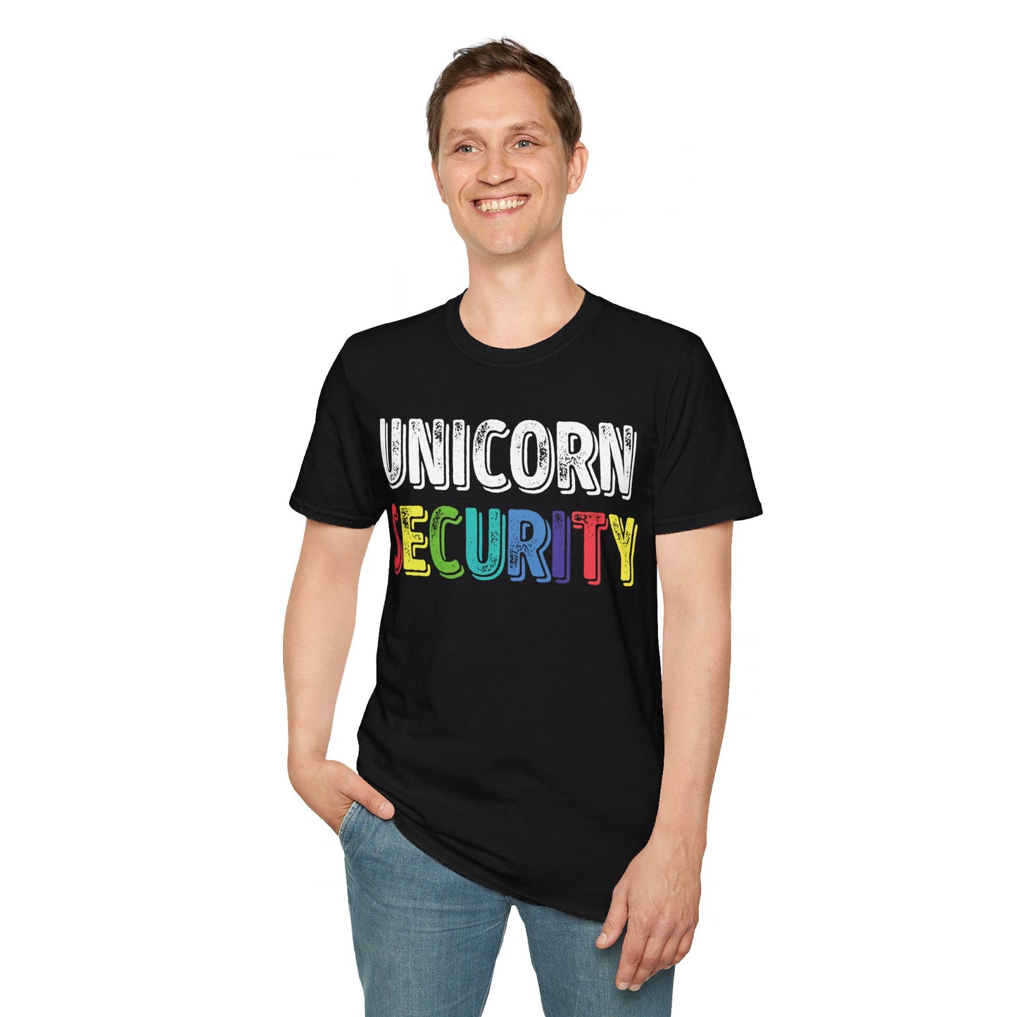 Funny Unicorn Security Costume Police T-Shirt Men Women Kids