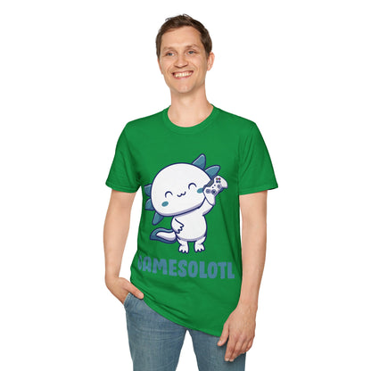 Funny Gamesolotl Gamer Axolotl Fish Playing Video Games Lizard Gaming T-Shirt Men Women