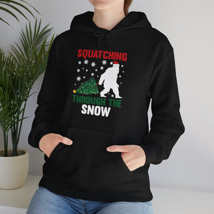 Squatching Through The Snow Funny Bigfoot Christmas Sasquatch Hoodie