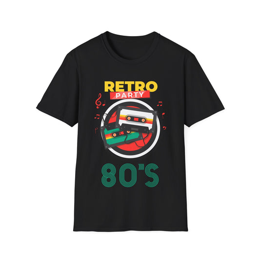 Retro Party 80's Funny Cassette Tape Vintage T-Shirt for Men Women