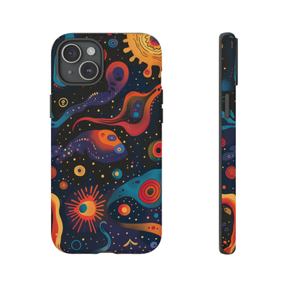 Space Oddity Pattern iPhone 13 14 15  16 Pro Max Plus Case Wireless Charging Compatible Tough Cases Protection, Magnetic Phone Case for iPhone Classic Series