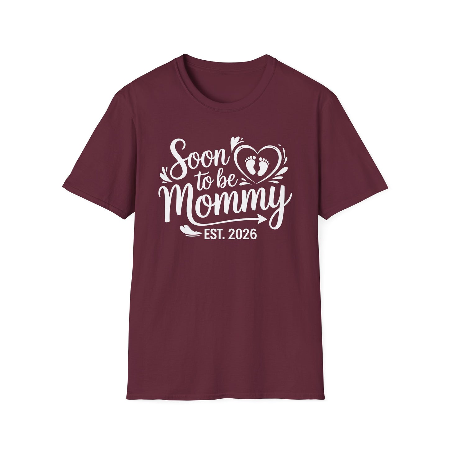 Funny Soon to be Mommy 2026 Mother's Day First Time Mom Pregnancy T-Shirt For Women