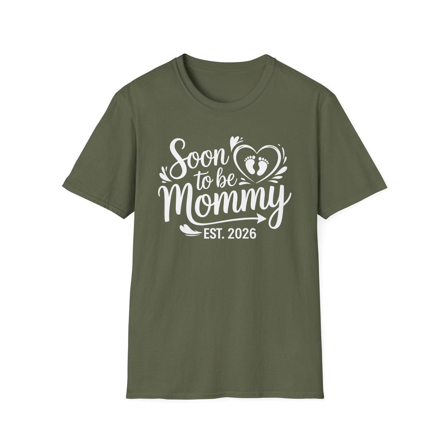 Funny Soon to be Mommy 2026 Mother's Day First Time Mom Pregnancy T-Shirt For Women