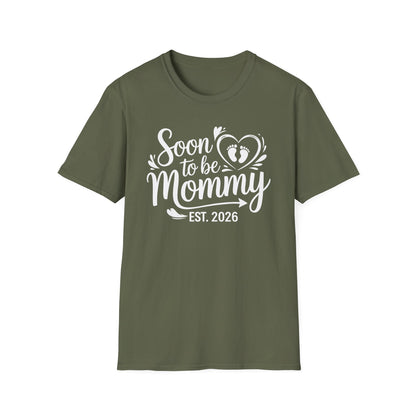 Funny Soon to be Mommy 2026 Mother's Day First Time Mom Pregnancy T-Shirt For Women