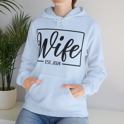 Wife Est 2024 Just Married Honeymoon Wedding Couples  Hoodie For Women Hoodie