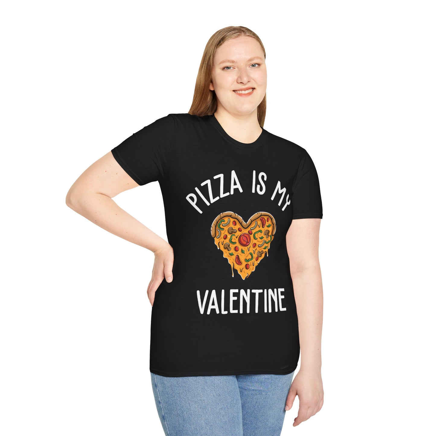 Funny Pizza Is My Valentine Love Heart Valentines Day Girl Boy Foodie Food T-Shirt