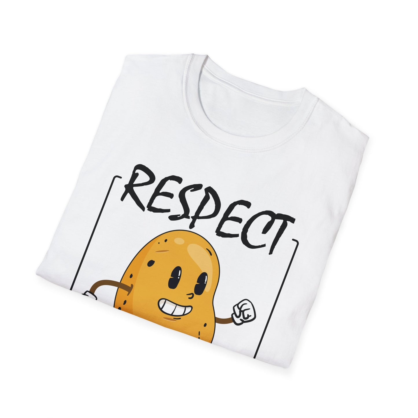 Funny Respect The Potato Gift Men Cute Root Vegetable Lovers Vegan T-Shirt For Men Women T-Shirt