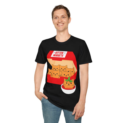 Funny Kitten Nuggets Food Pun Cat Lover Gift Chicken Nuggets T-Shirt For Men Women T-Shirt
