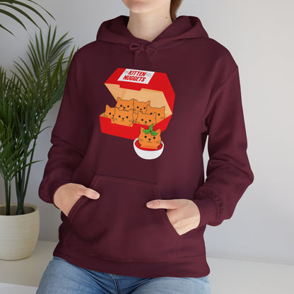 Funny Kitten Nuggets Food Pun Cat Lover Gift Chicken Nuggets Hoodie For Men Women Hoodie