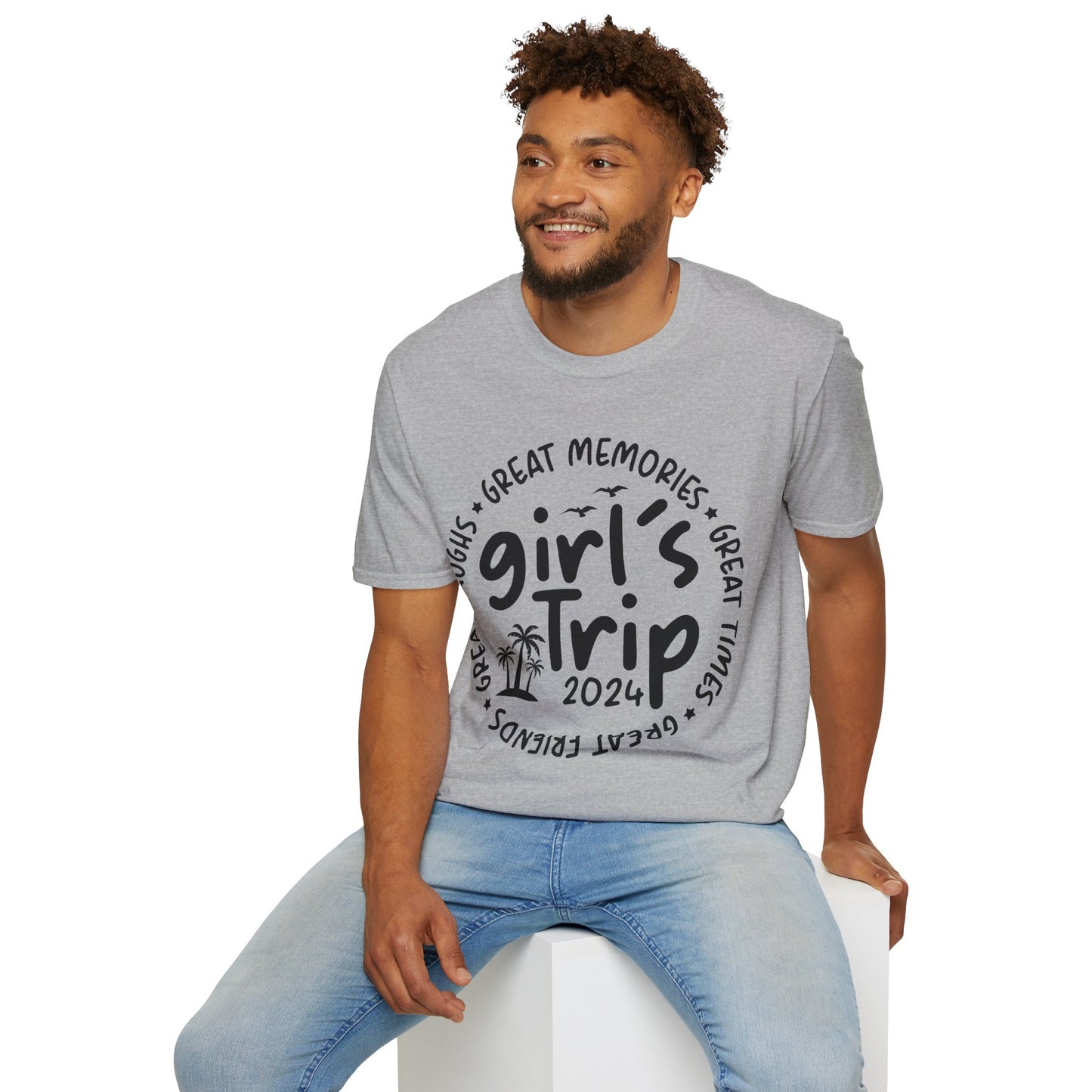 Girl's Trip 2024 Memories Friends Trip Matching Vacation T-Shirt For Men Women T-Shirt