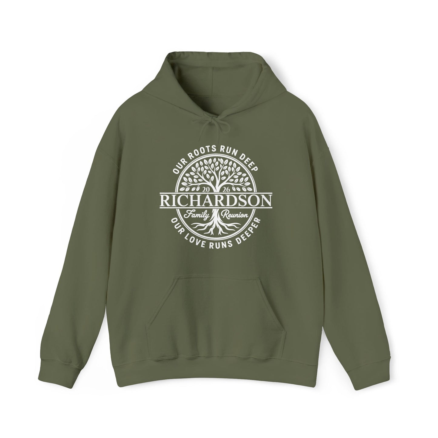 Personalized Richardson Family Reunion Our Roots Run Deep Hoodie For Men Women