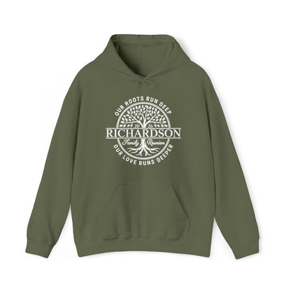 Personalized Richardson Family Reunion Our Roots Run Deep Hoodie For Men Women