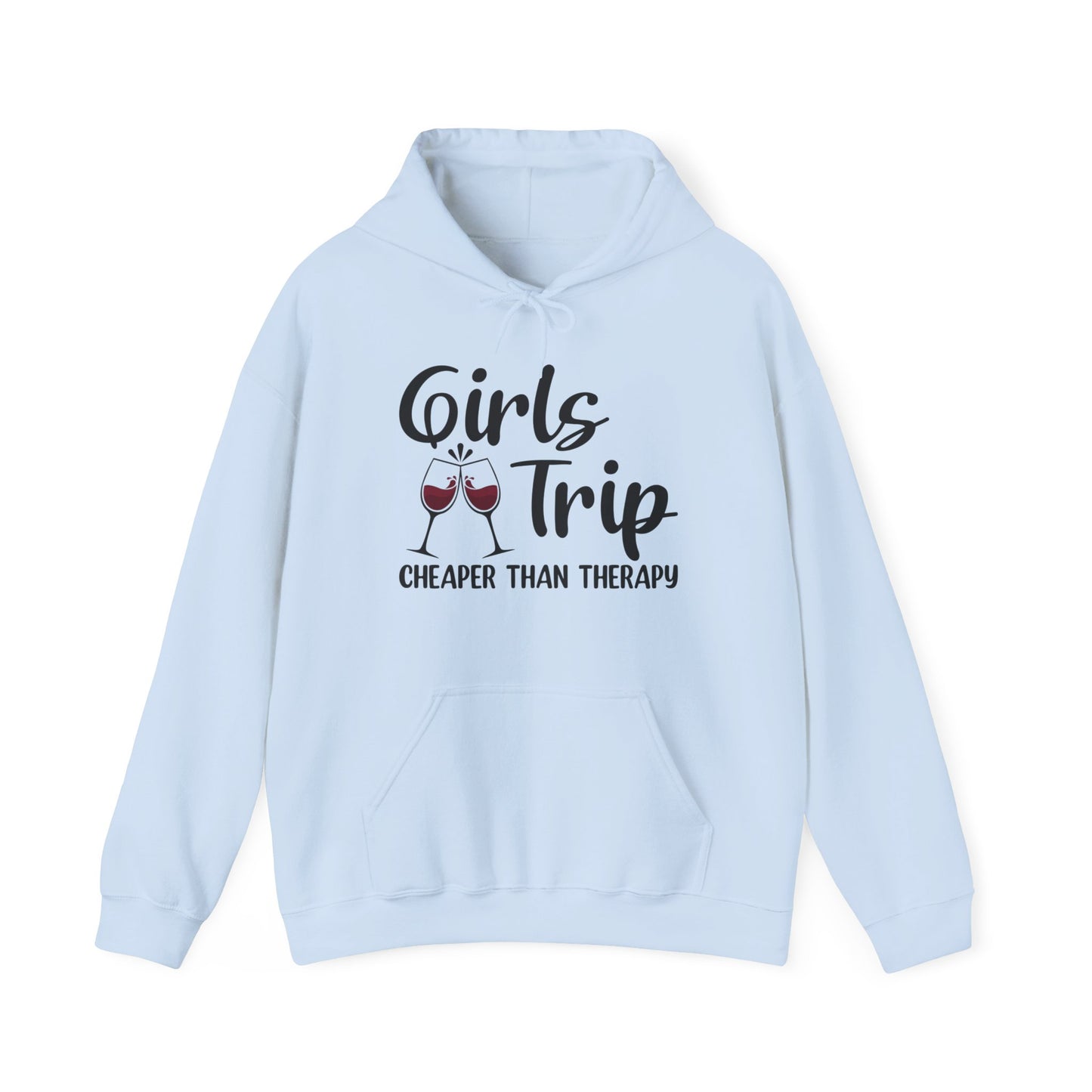 Funny Girls Trip Cheaper Than Therapy Beach Vacation Party Hoodie For Women