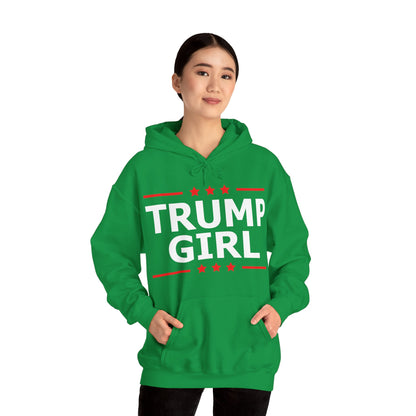 Cute Trump Girl Republican US Flag 2024 Vintage Vote Hoodie