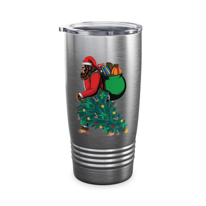 Bigfoot Santa Christmas Tree Lights Gifts Funny Xmas Sasquatch Tumbler For Men Women Tumbler
