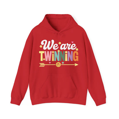 We're Twinning With My Bestie Twin Day Spirit Week Retro 70s Hoodie For Men Women