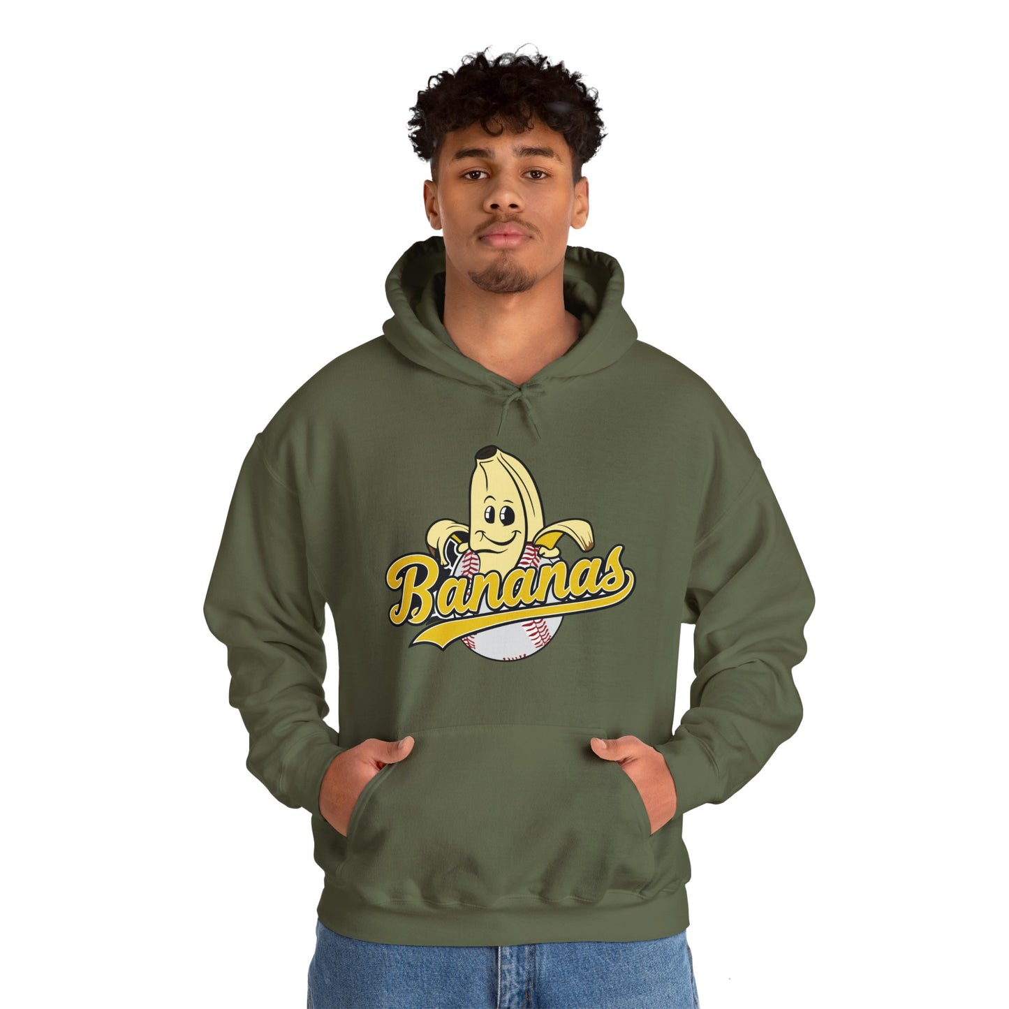 Funny Let's Go Bananas Baseball Hoodie For Baseball Lovers Men Women Hoodie