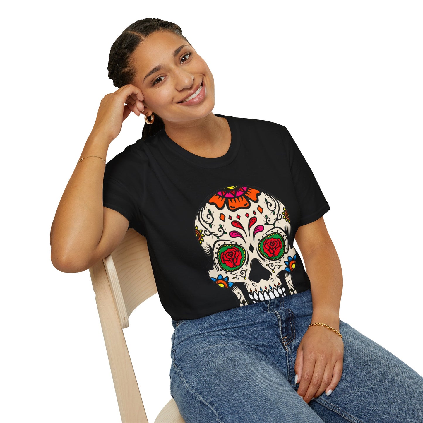 Sugar Skull Dia De Los Muertos Costume Halloween Day Of Dead T-Shirt