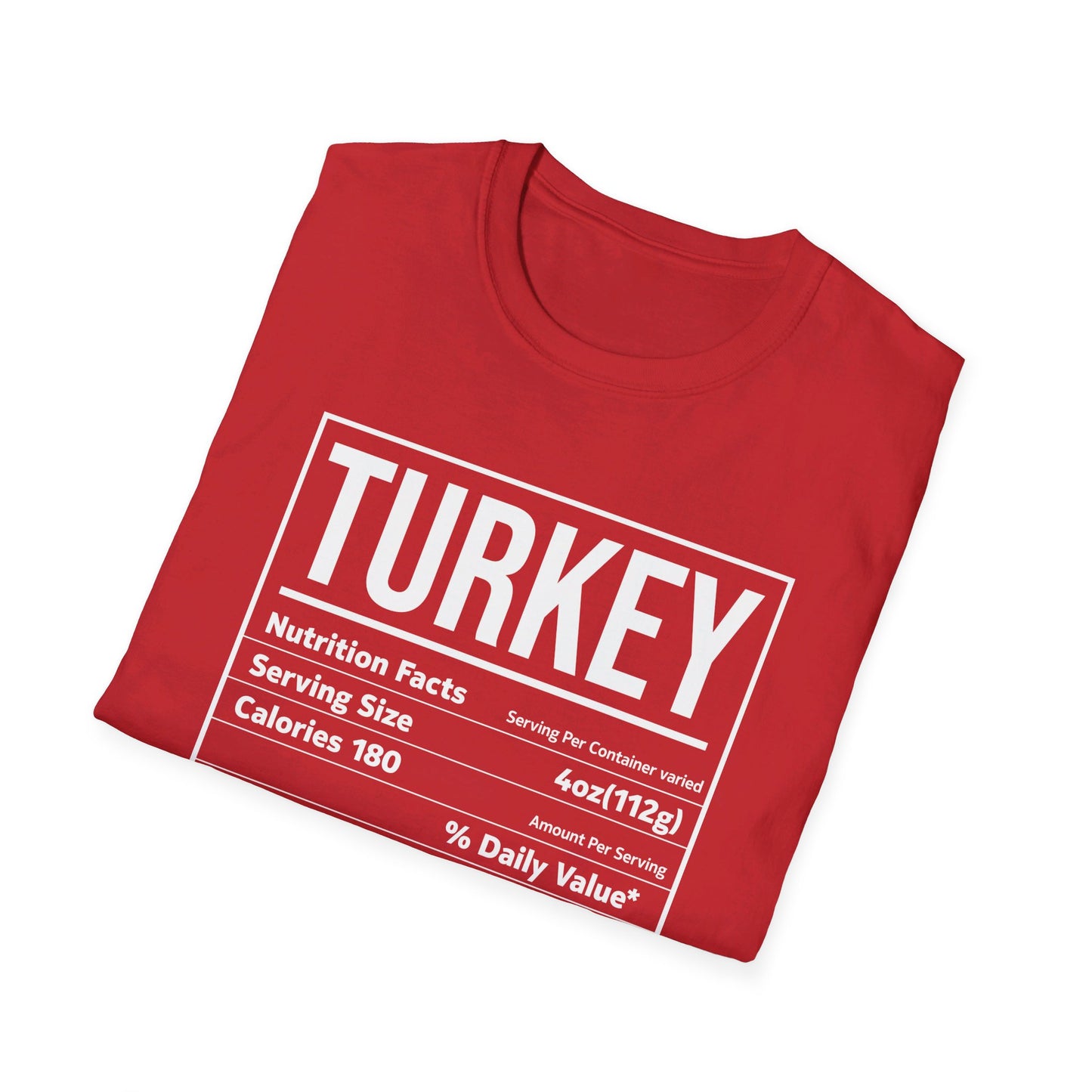 Turkey Nutrition Facts Funny Family Matching Thanksgiving Christmas T-Shirt For Men Women